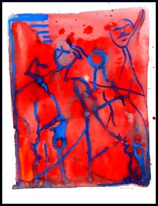 Julian Ritter Ink & Color on Matte Abstract Group One - 32