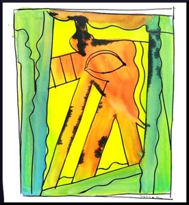 Julian Ritter Ink & Color on Matte Abstract Sexual Act-31
