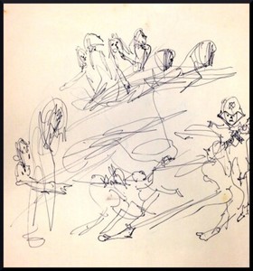 Julian Ritter - Sketch for Future Painting Ink on Paper - 79