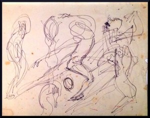 Julian Ritter - Sketches for Future Painting Pencil on Paper - 94