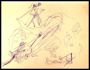 Julian Ritter - Sketches for Future Painting Pen on Paper - 96