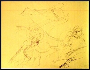 Julian Ritter Sketch Characters for Future Work Ink on Paper 8.5 X 11- 114