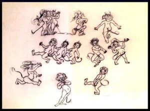 Julian Ritter Many little devils - Vellum Mounted on Card 18" x 23" - 183