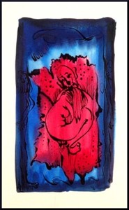 Julian Ritter Fetal Position Mixed Media on Matte Un-signed 8" X 11" - 198