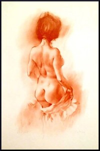 Julian Ritter -Reclining Nude-4 Llithograph 19" x 25" -Signed - 243