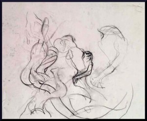 Julian Ritter - " Fantasy - 9" Charcoal on Vellum 19"x 24" Un-Signed- 260