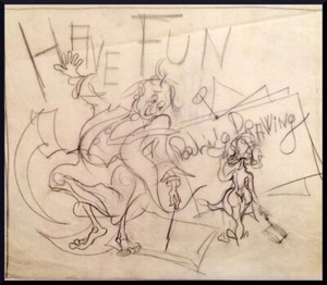 Julian Ritter - " Have Fun " Pencil on Vellum 13"x 15" Un-Signed- 273