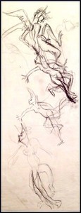 Julian Ritter_Catching_Charcoal on Vellum_ 9" x 22" Un-Signed- 305