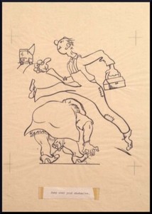 Julian Ritter-Jump - Ink on Vellum_ 11" x 16" Signed -367
