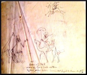 Julian Ritter-Note and Sketches _charcoal On Vellum_17" X 19" Un-Signed 396