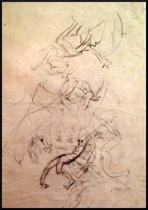 Julian Ritter- Fantasy - Charcoal on Vellum_ 19" x 24" Un-Signed-477