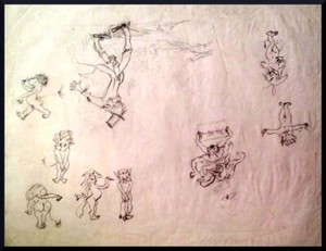 Julian Ritter_Sketches Of Little Devils-Charcoal on Vellum Un-Signed-470
