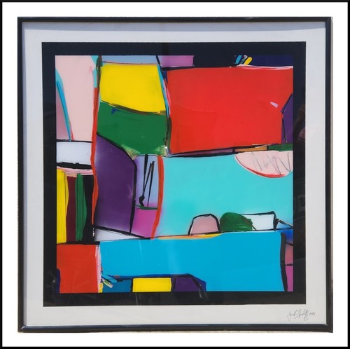 1998 Abstract Framed Print 47" X 47"